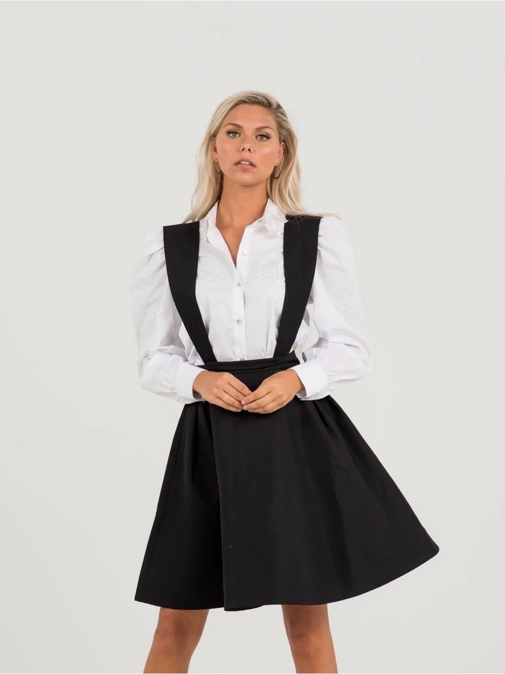 Black Suspender Skirt - blouse not included